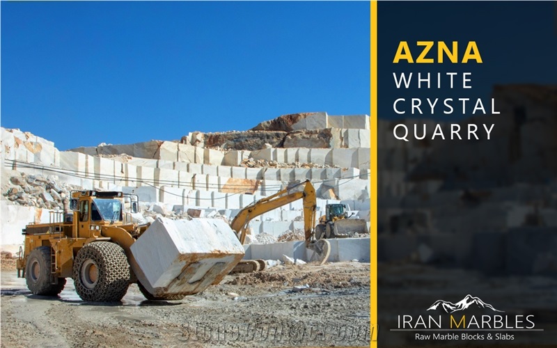 Anza White Crystal Marble Blocks